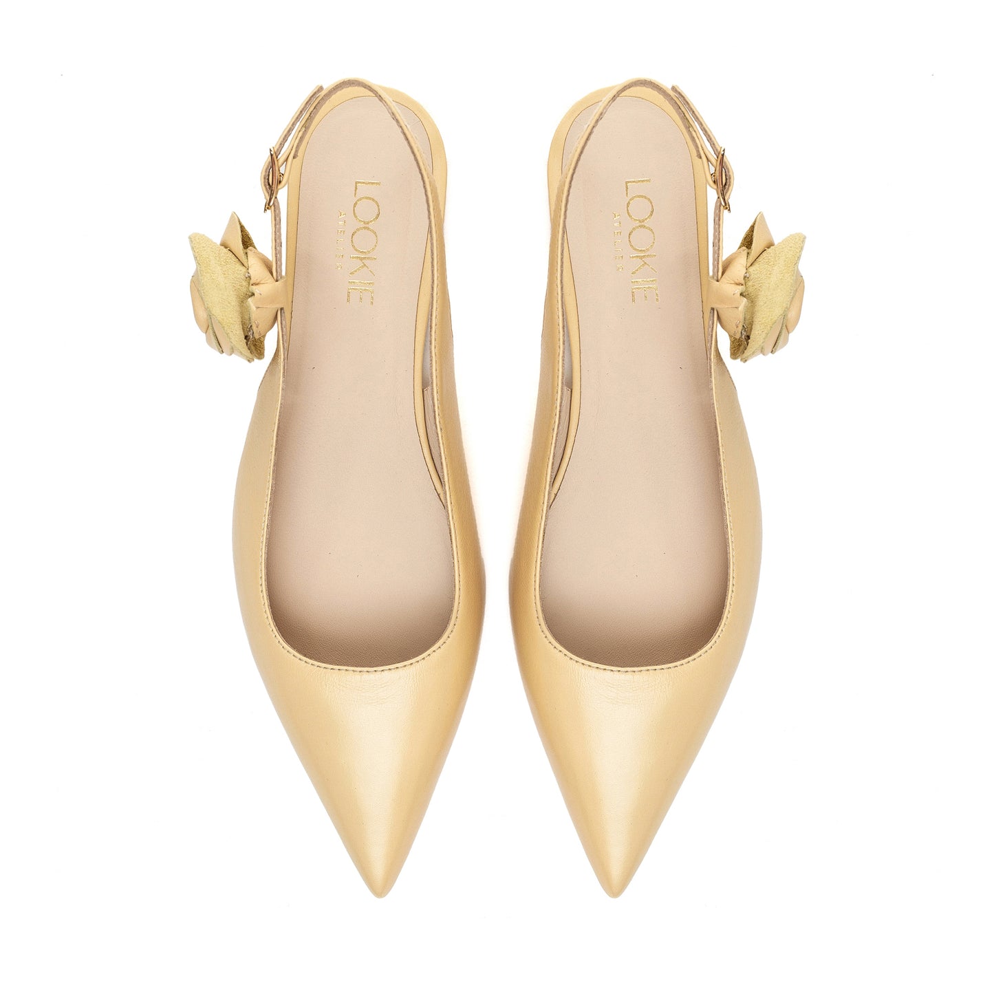 Slingbacks Sara in butter color LOOKIE ATELIER