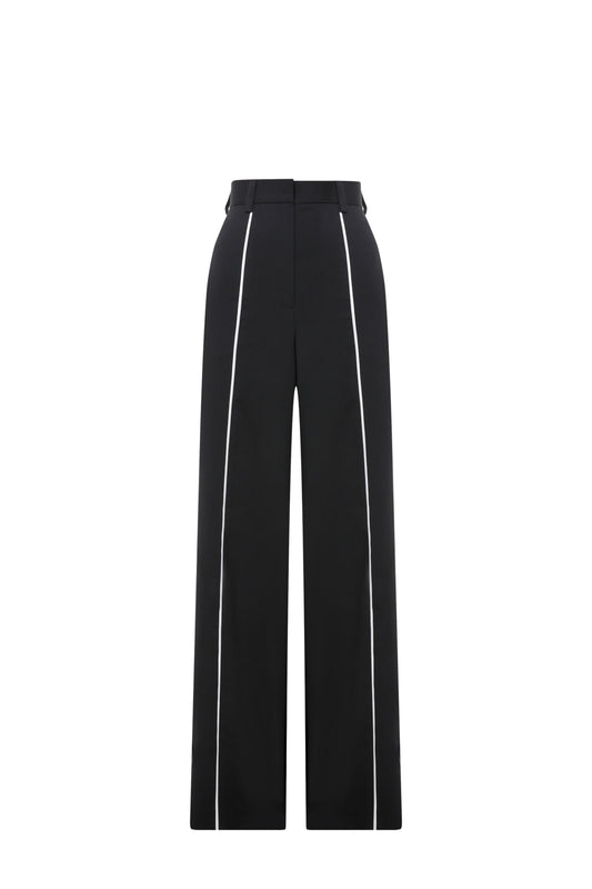 Black trousers with white piping A.M.G.