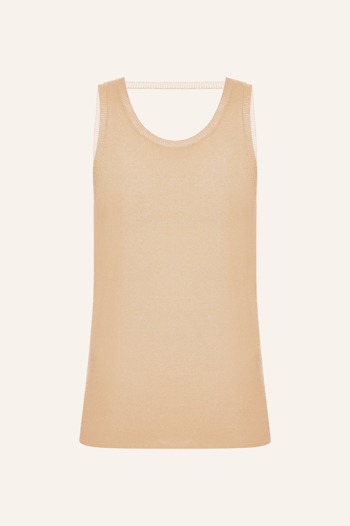 KNITTED TANK TOP WITH OPEN BACK KATERINA KVIT
