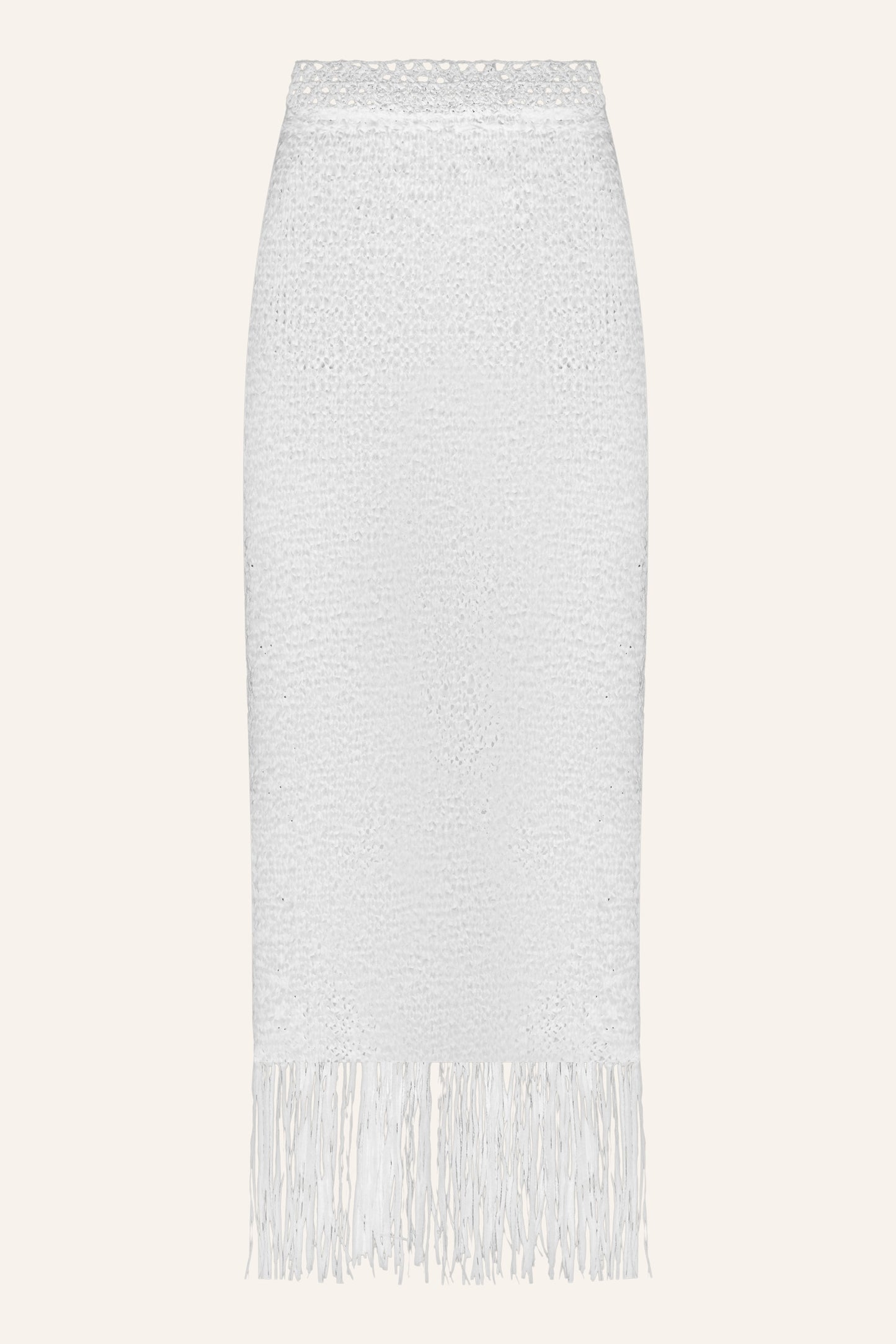 HANDMADE KNITTED SKIRT KATERINA KVIT