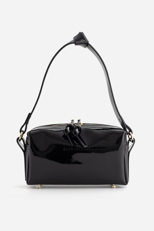 WINONA black patent bag KACHOROVSKA, front view