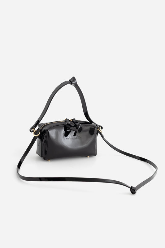 WINONA black patent bag KACHOROVSKA, front 3/4 view