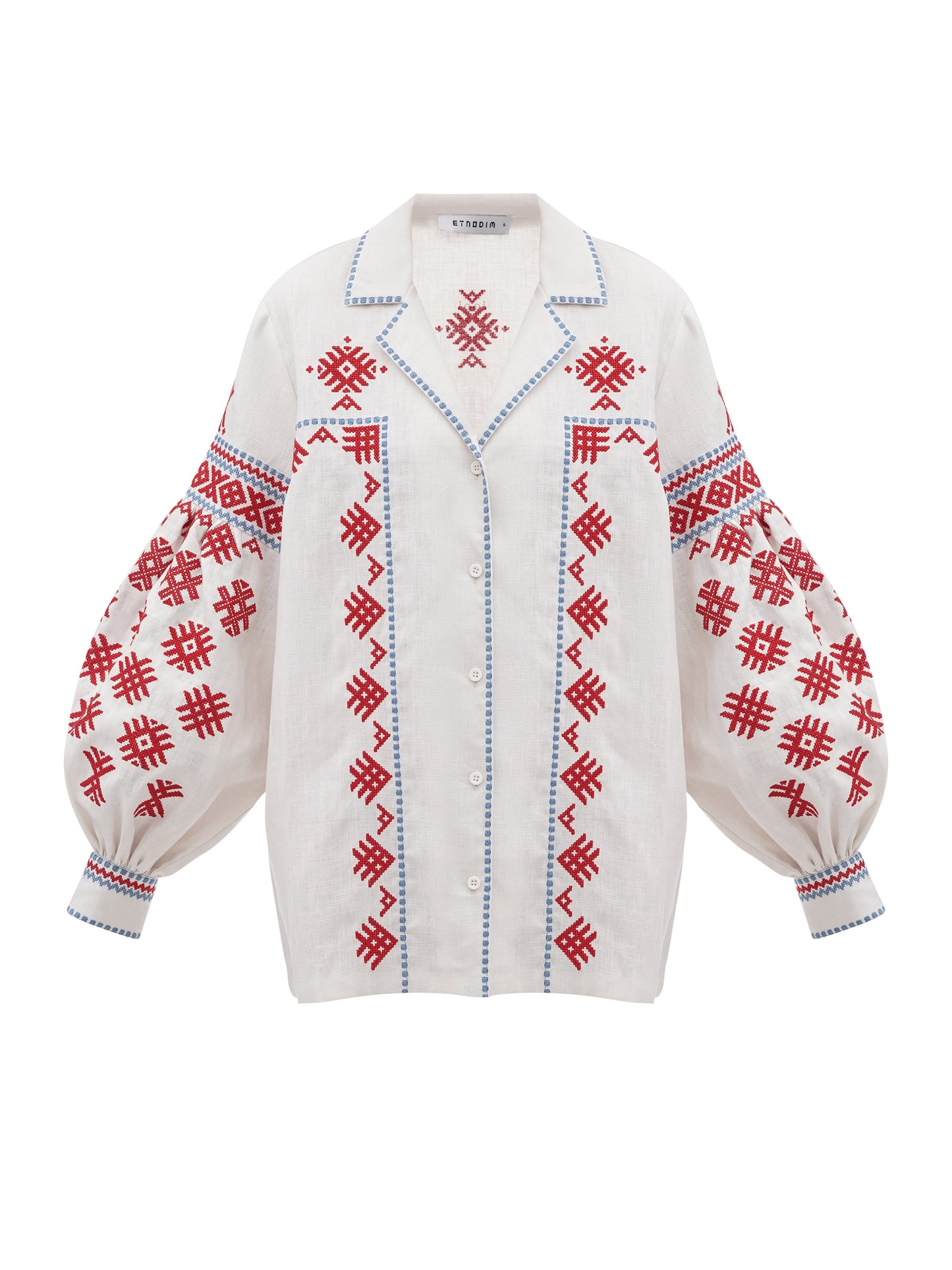 Vyshyvanka based on Olga Kosach's ornaments Pchilka ETNODIM