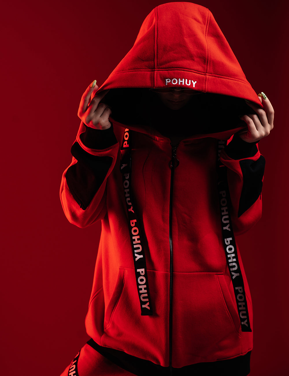 POHUYoodie Red ZIP POHUY
