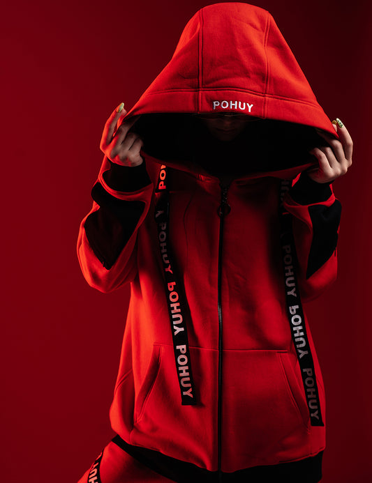 POHUYoodie Red ZIP POHUY