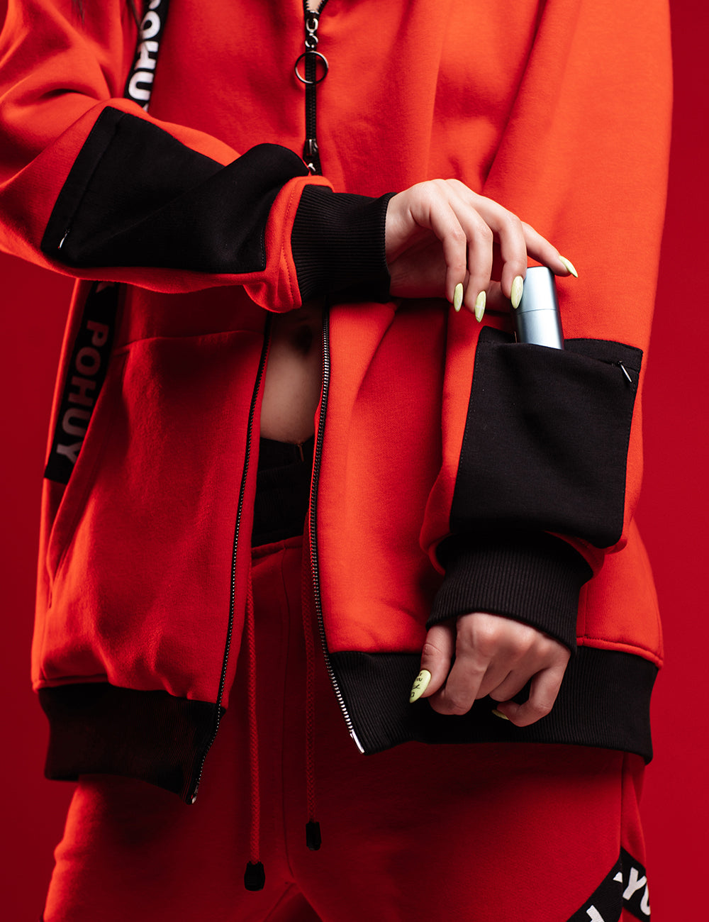 POHUYoodie Red ZIP POHUY