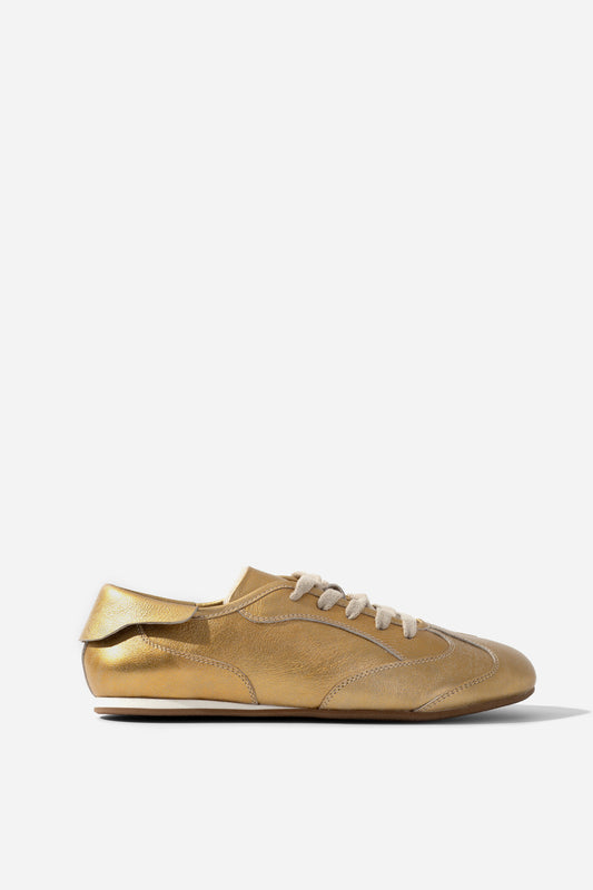 Bowley gold leather sneakers KACHOROVSKA