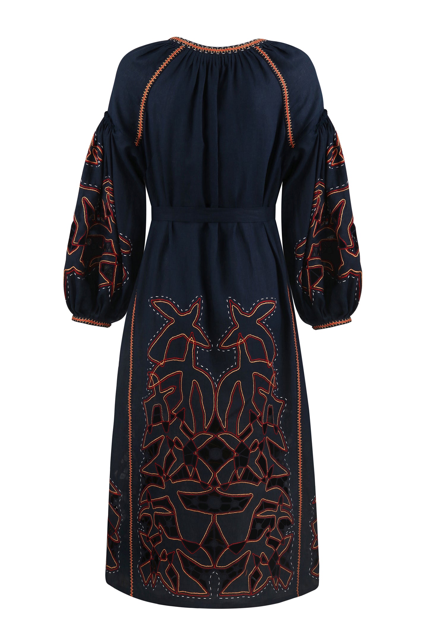 Flying Home midi Dress in Navy Blue My Sleeping Gypsy