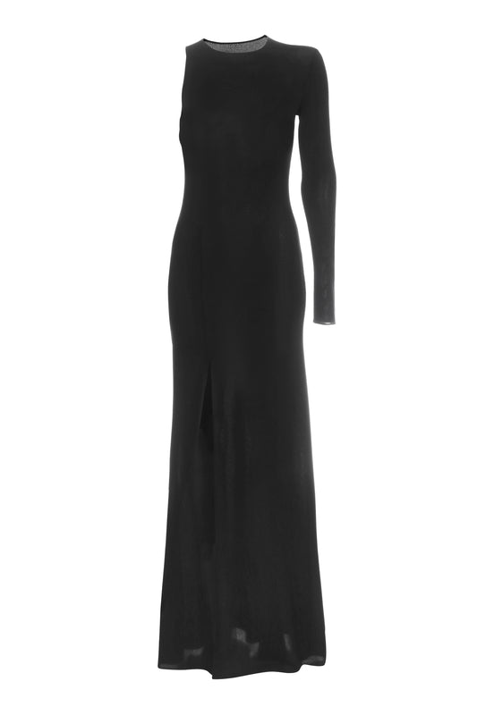 Black Maxi One-Shoulder Dress BOBKOVA