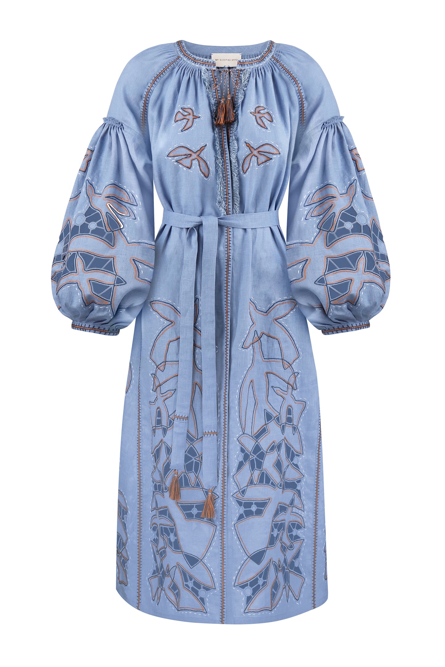 Flying Home midi Dress in Blue My Sleeping Gypsy
