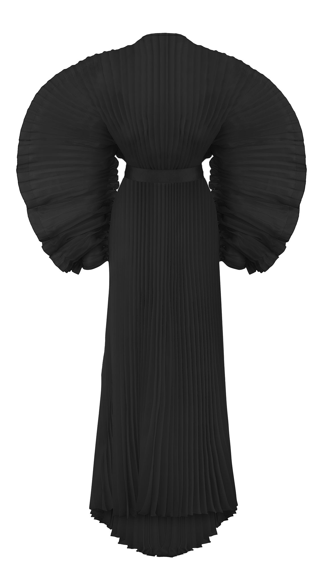 Alisha Pleated Black Dress J’AMEMME