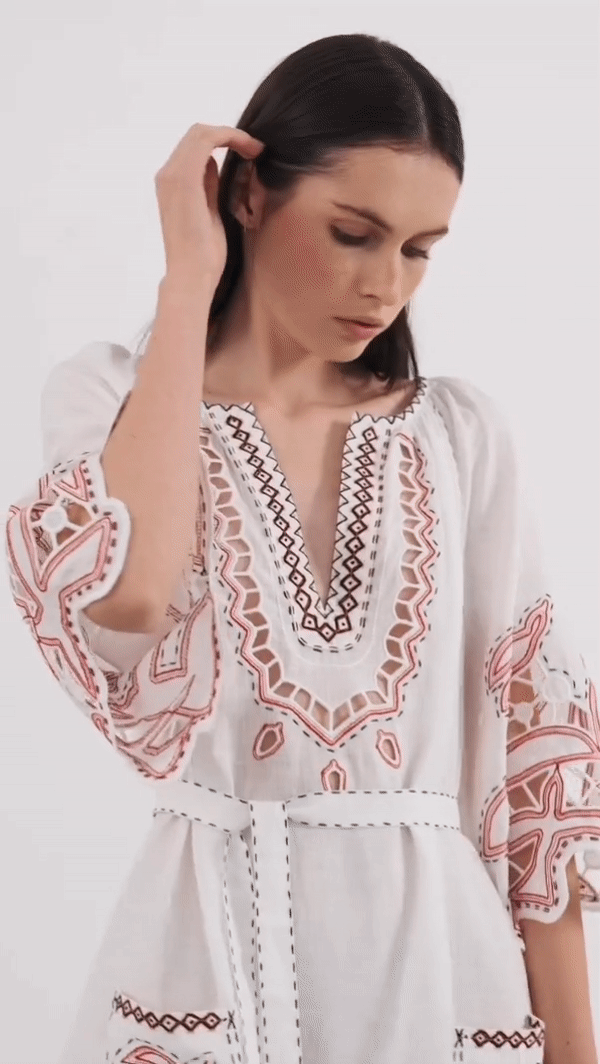 Flying Home short Dress in White My Sleeping Gypsy