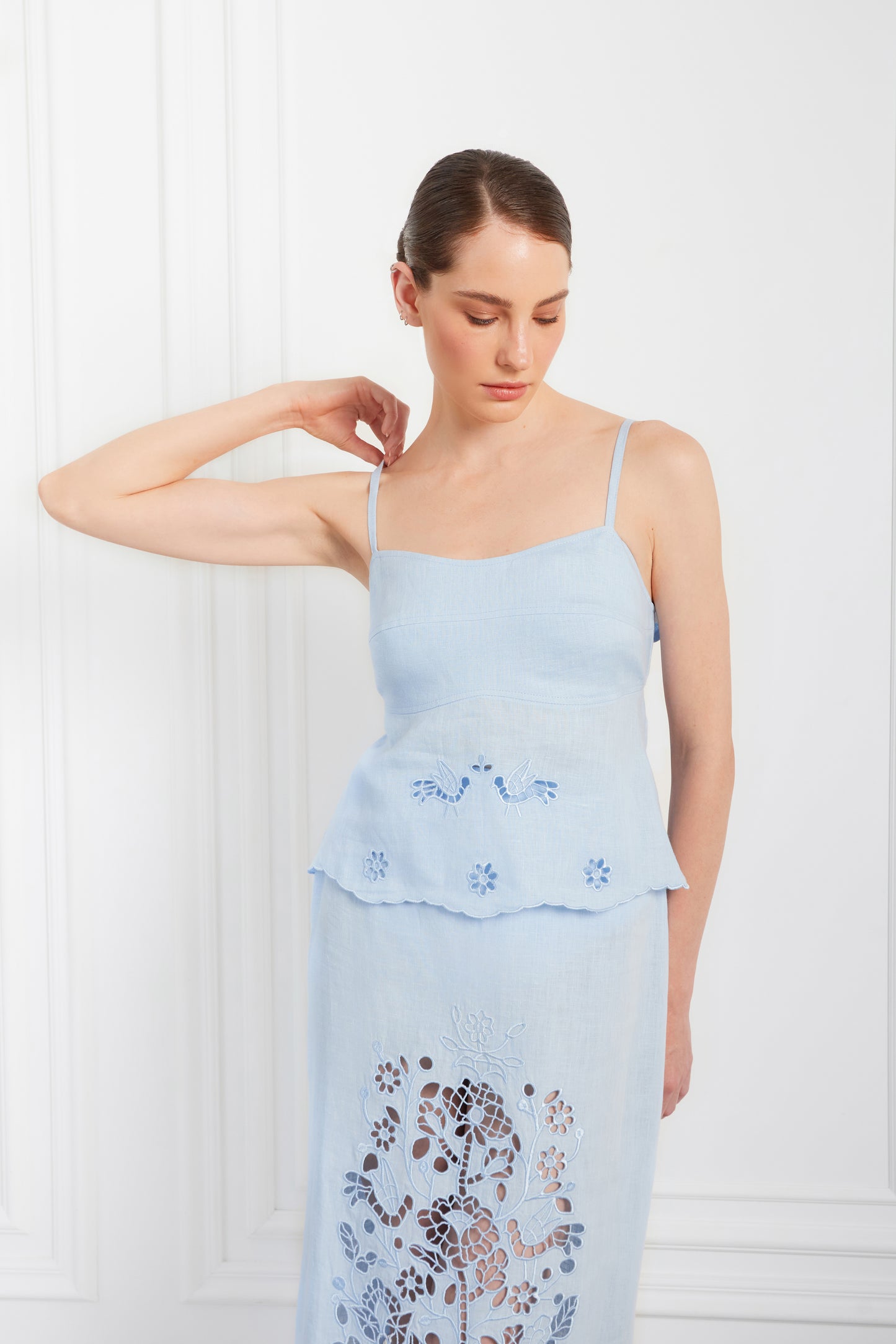 "Tree of love" blue skirt FOBERINI