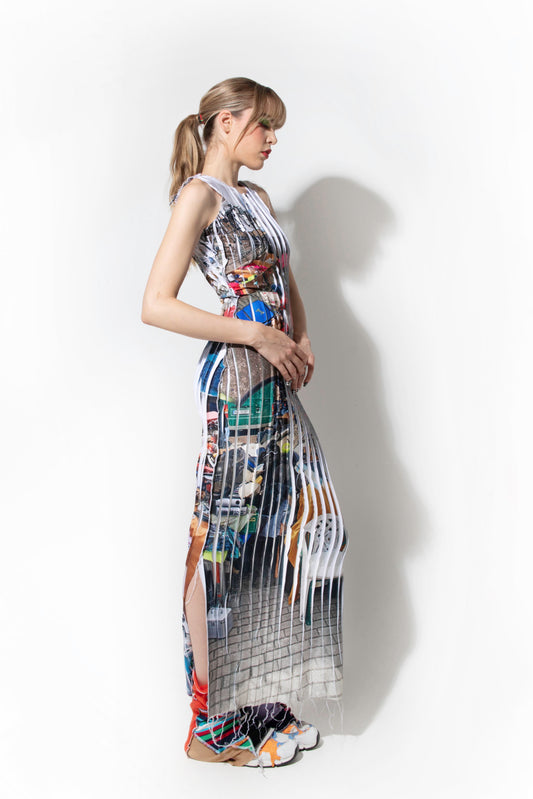 Textured Flea Market Dress BORBALA