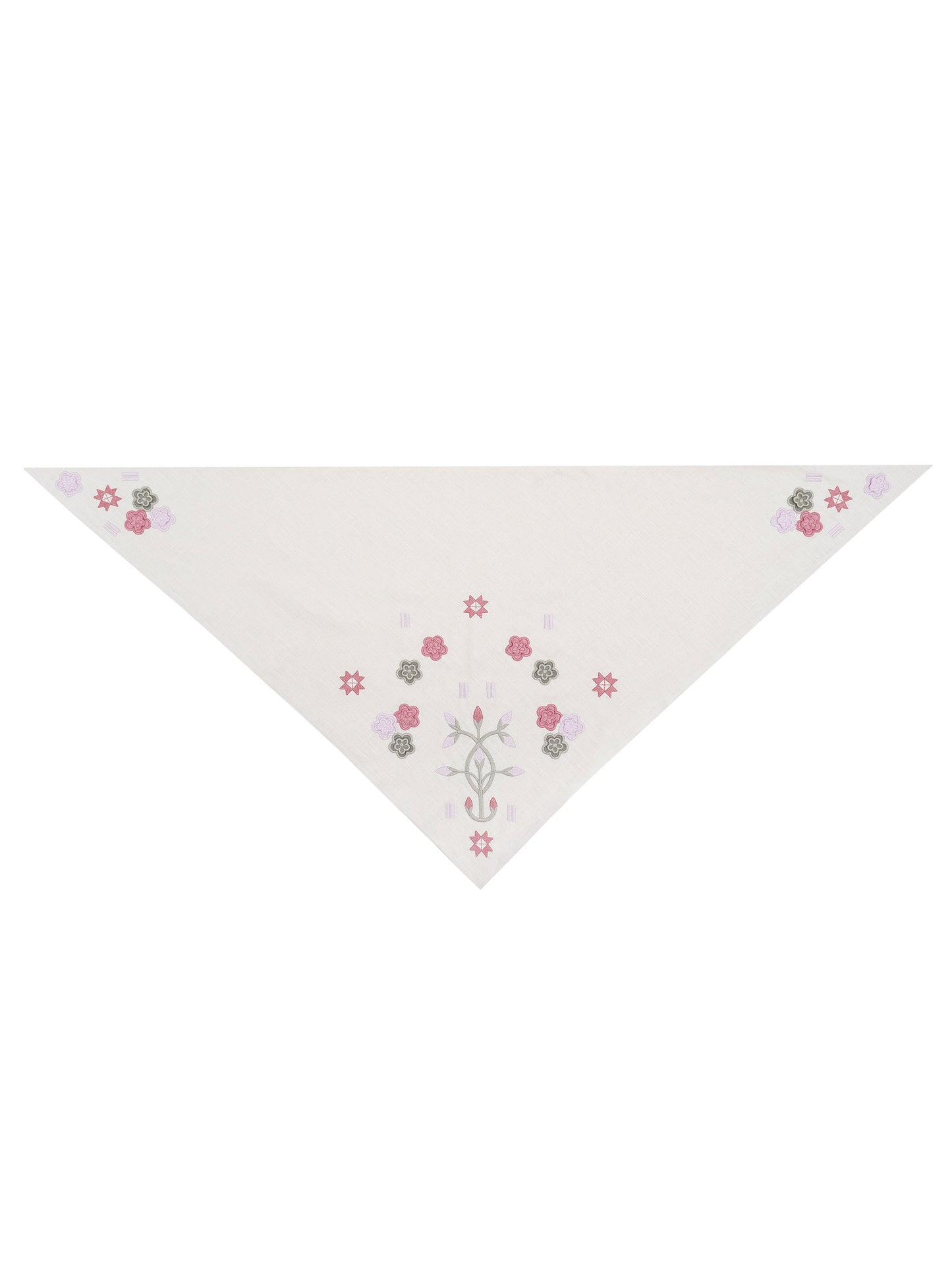 Embroidered linen shawl with floral ornaments Rozmay ETNODIM