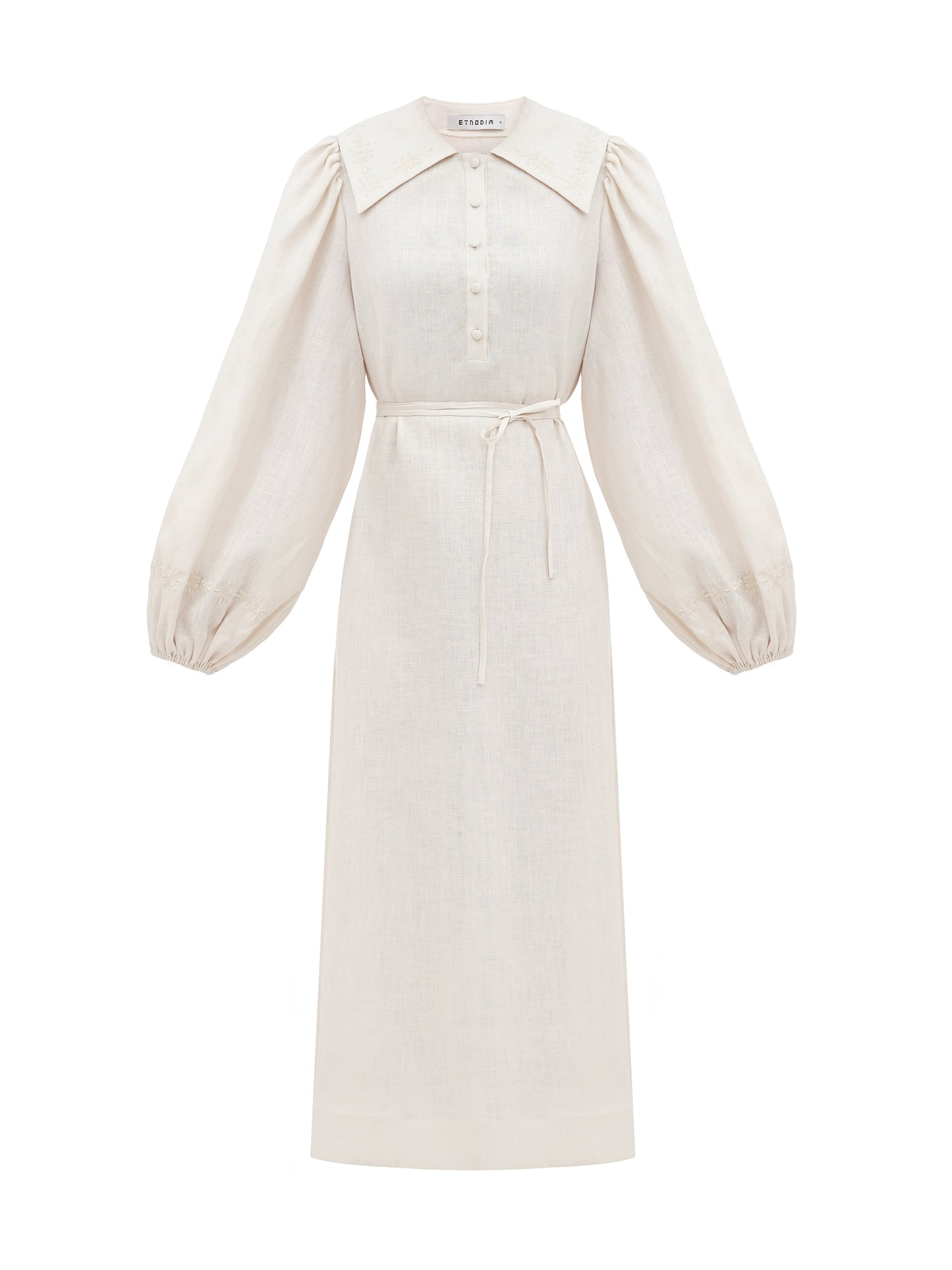 Linen dress with embroidery Pervotsvit Light ETNODIM