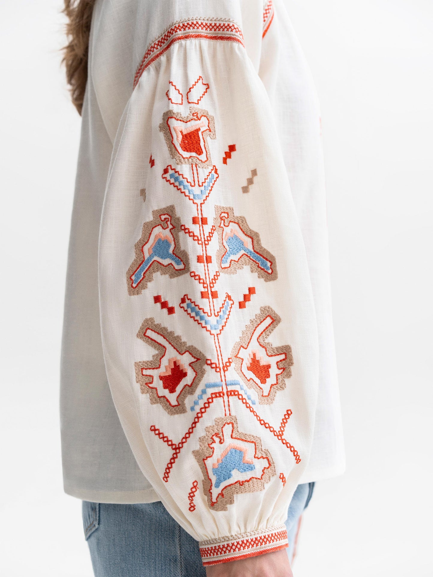Shirt with embroidery of Ukrainian cities-heroes Yednist ETNODIM