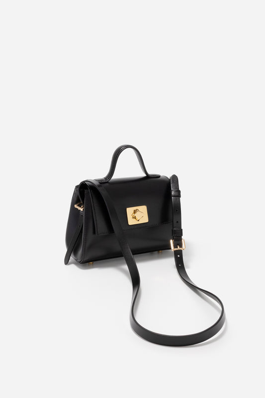 ERNESTINA 20 BLACK BAG /GOLD/ KACHOROVSKA