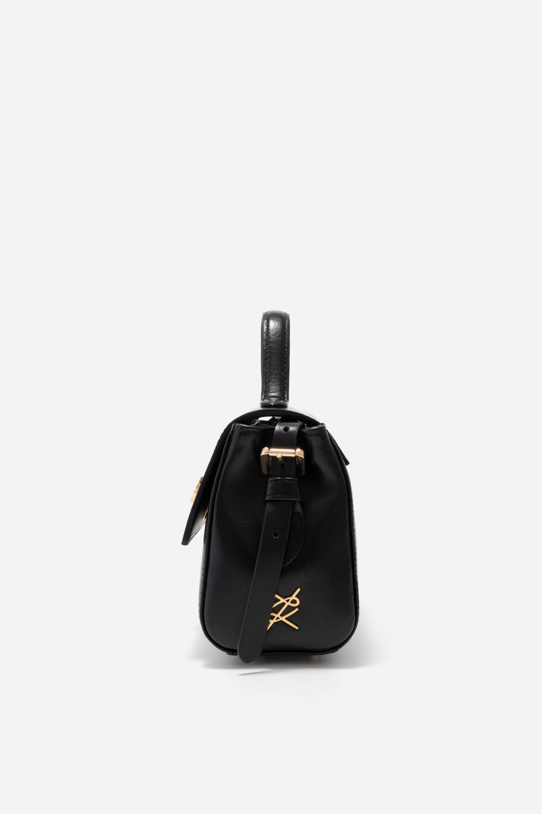 ERNESTINA 20 BLACK BAG /GOLD/ KACHOROVSKA