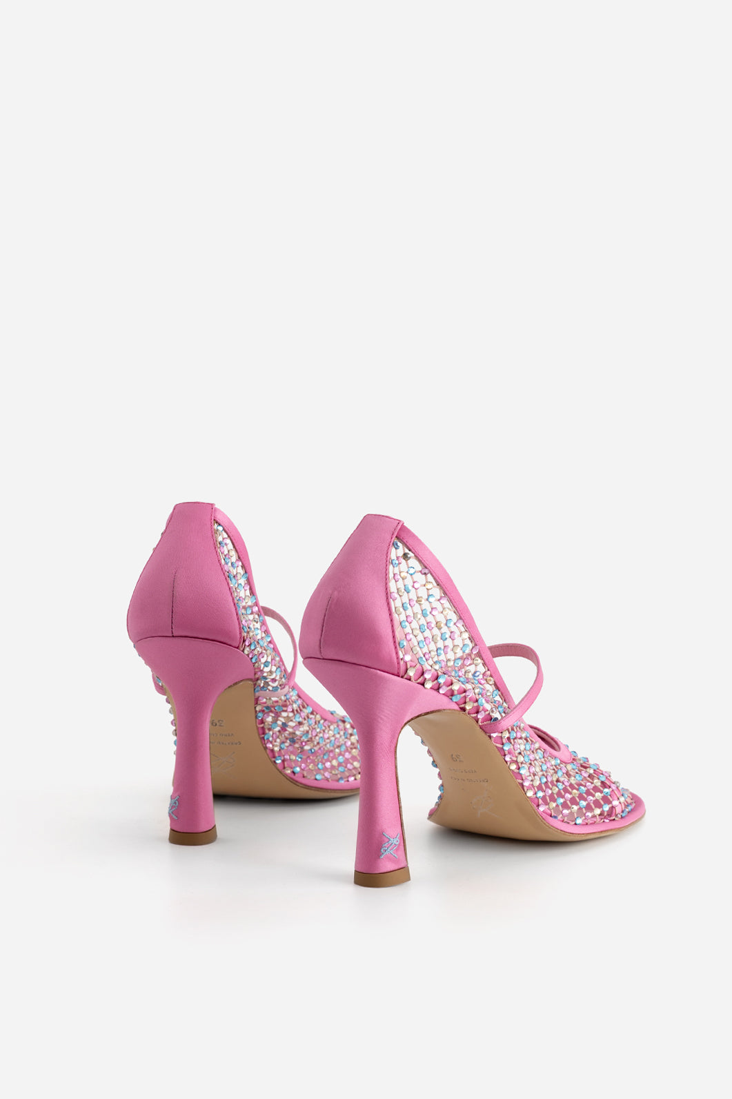 JERRY PINK SHOES WITH MULTICOLORED CRYSTALS KACHOROVSKA