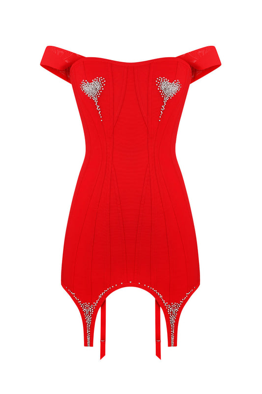 Embellished dress with straps FROLOV