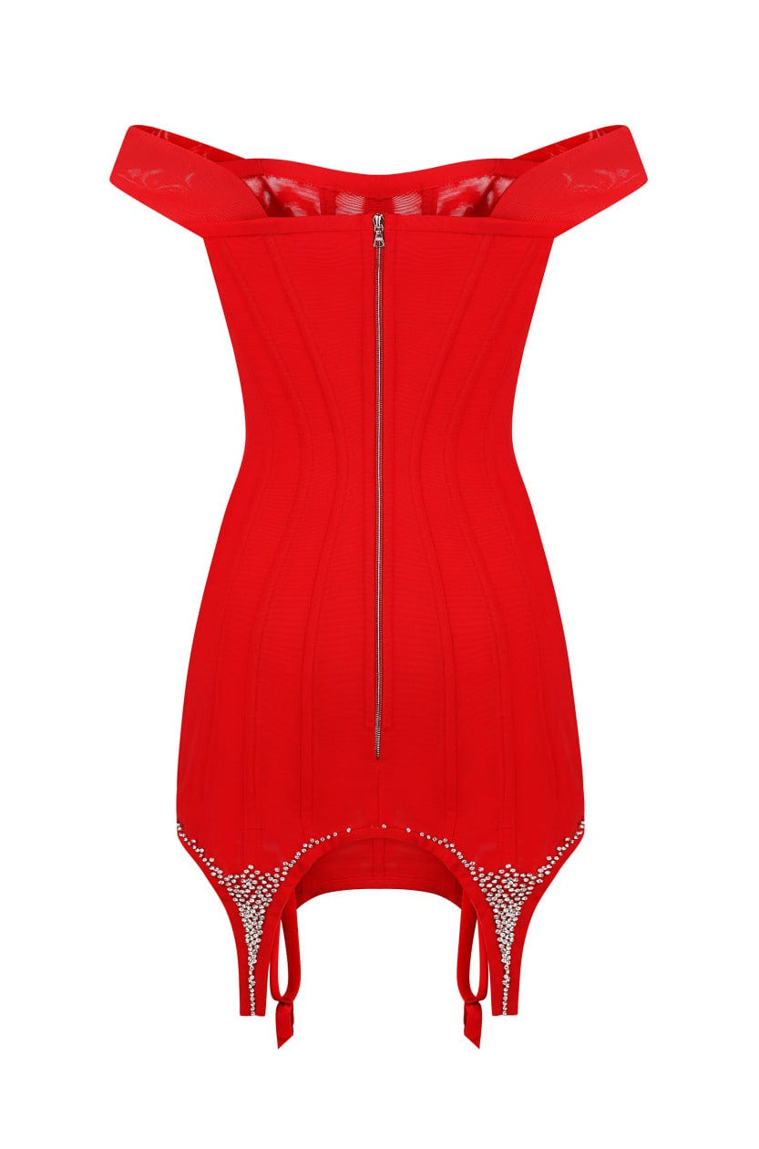 Embellished dress with straps FROLOV