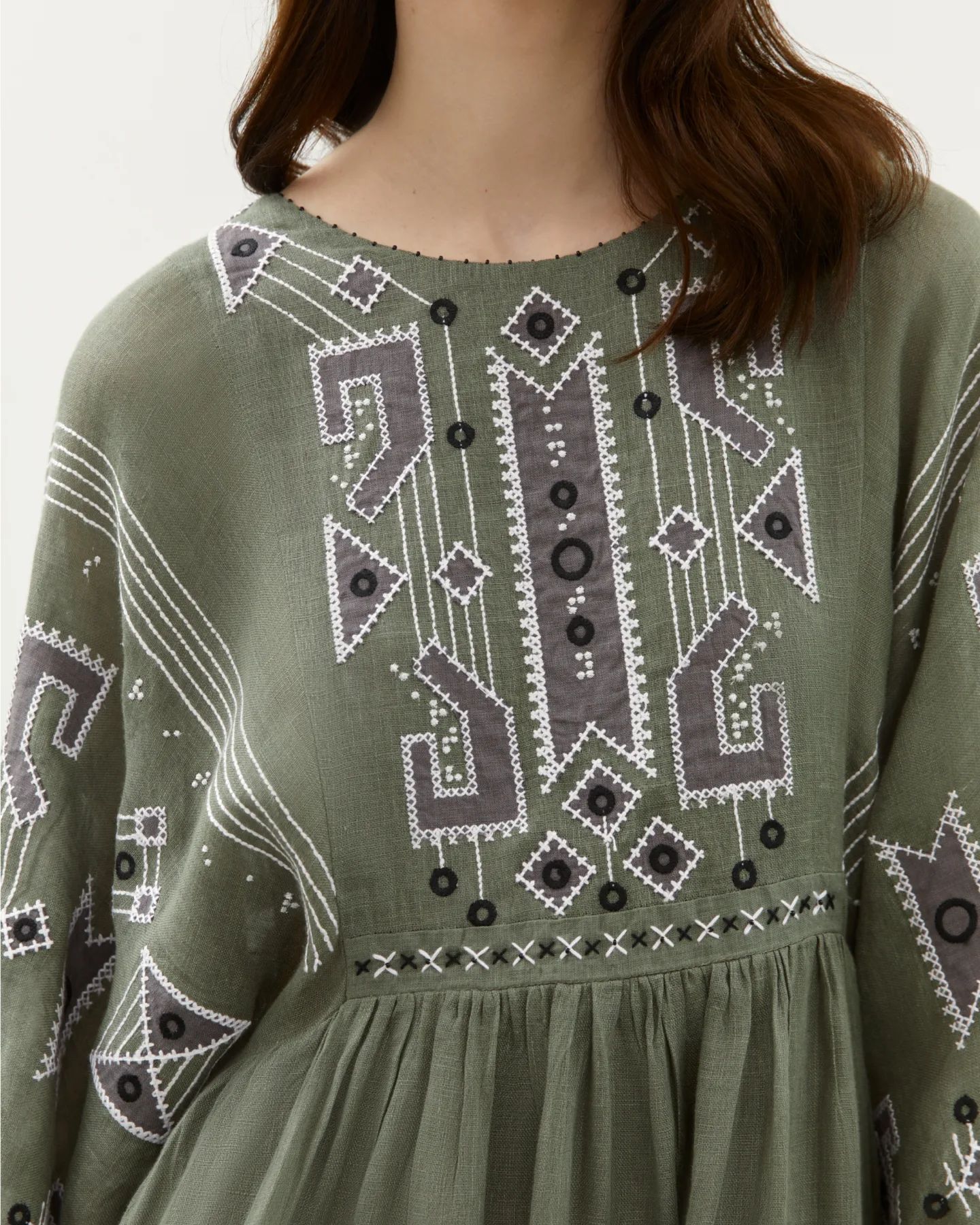 BRAILLE SHORT DRESS IN PALE GREEN My Sleeping Gypsy