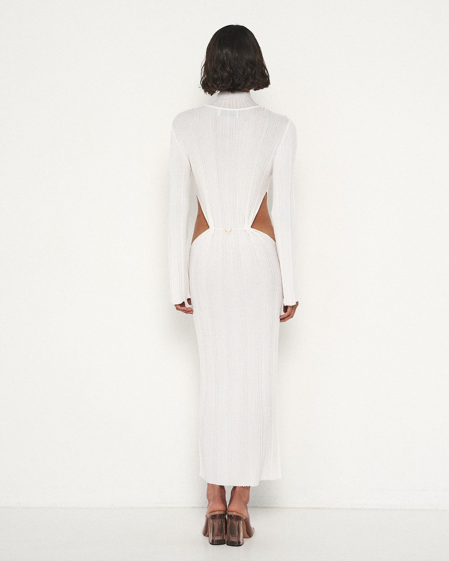 Viscose dress with open sides T.MOSCA