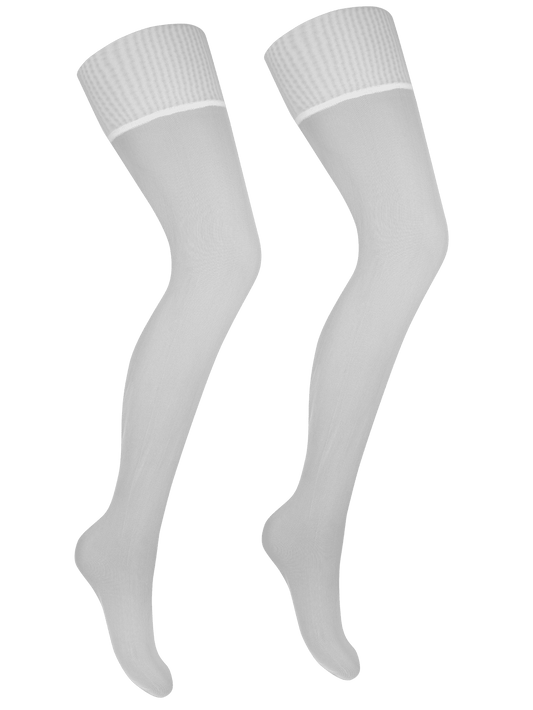 Stockings Mesh White FOX LINGERIE