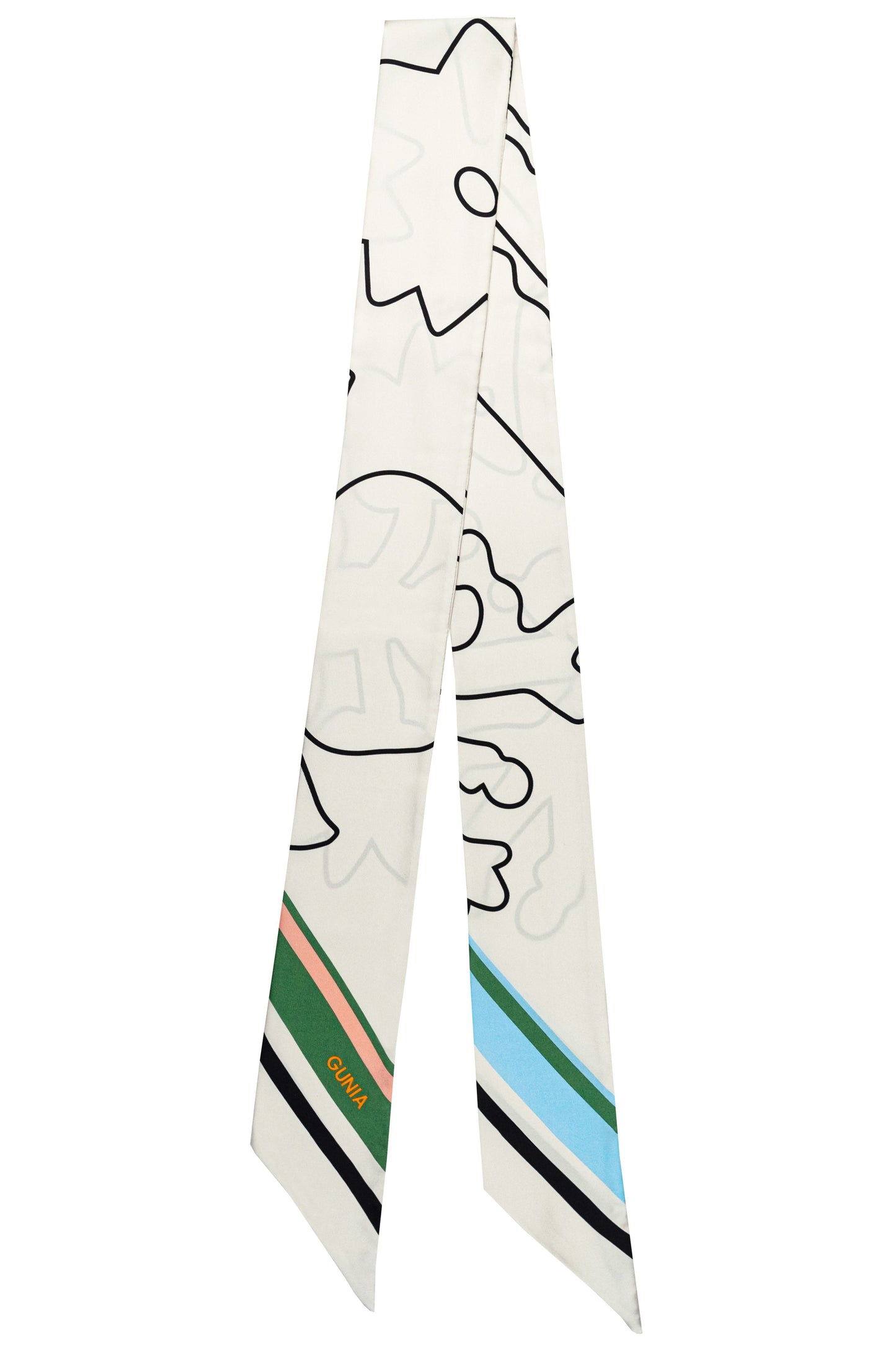 Silhouettes Long Milky Headscarf GUNIA PROJECT