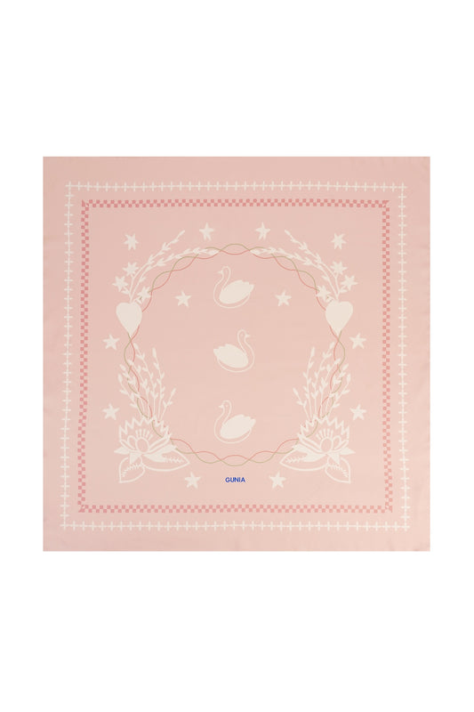 Lybid Silk Headscarf In Pink GUNIA PROJECT