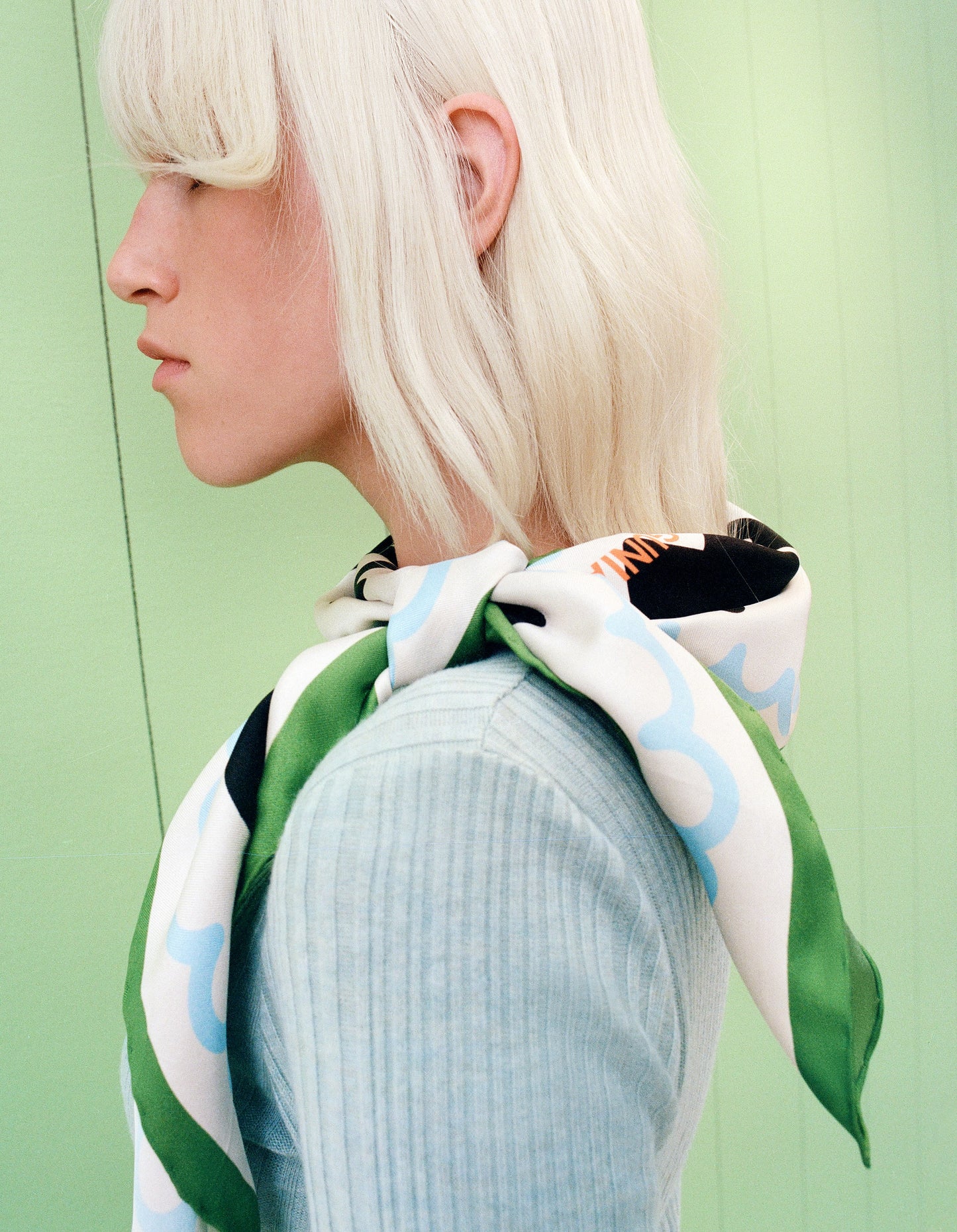 Silhouettes Headscarf With A Green Trim GUNIA PROJECT