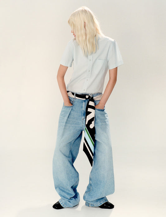 Silhouettes Long Black Headscarf GUNIA PROJECT