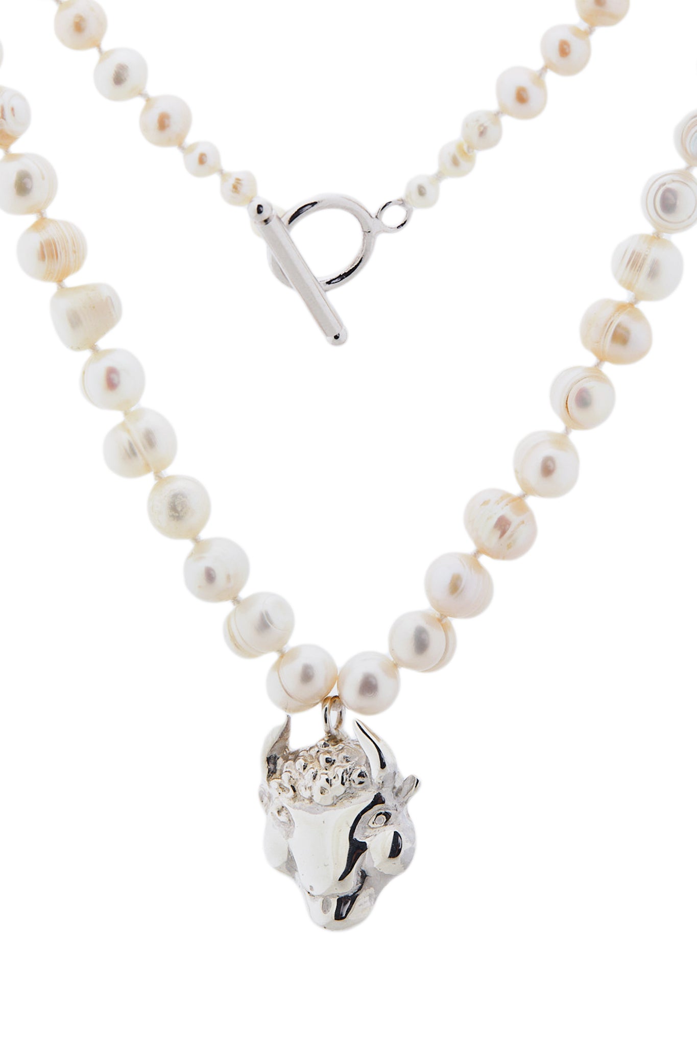 Necklace With A Silver Bull GUNIA PROJECT
