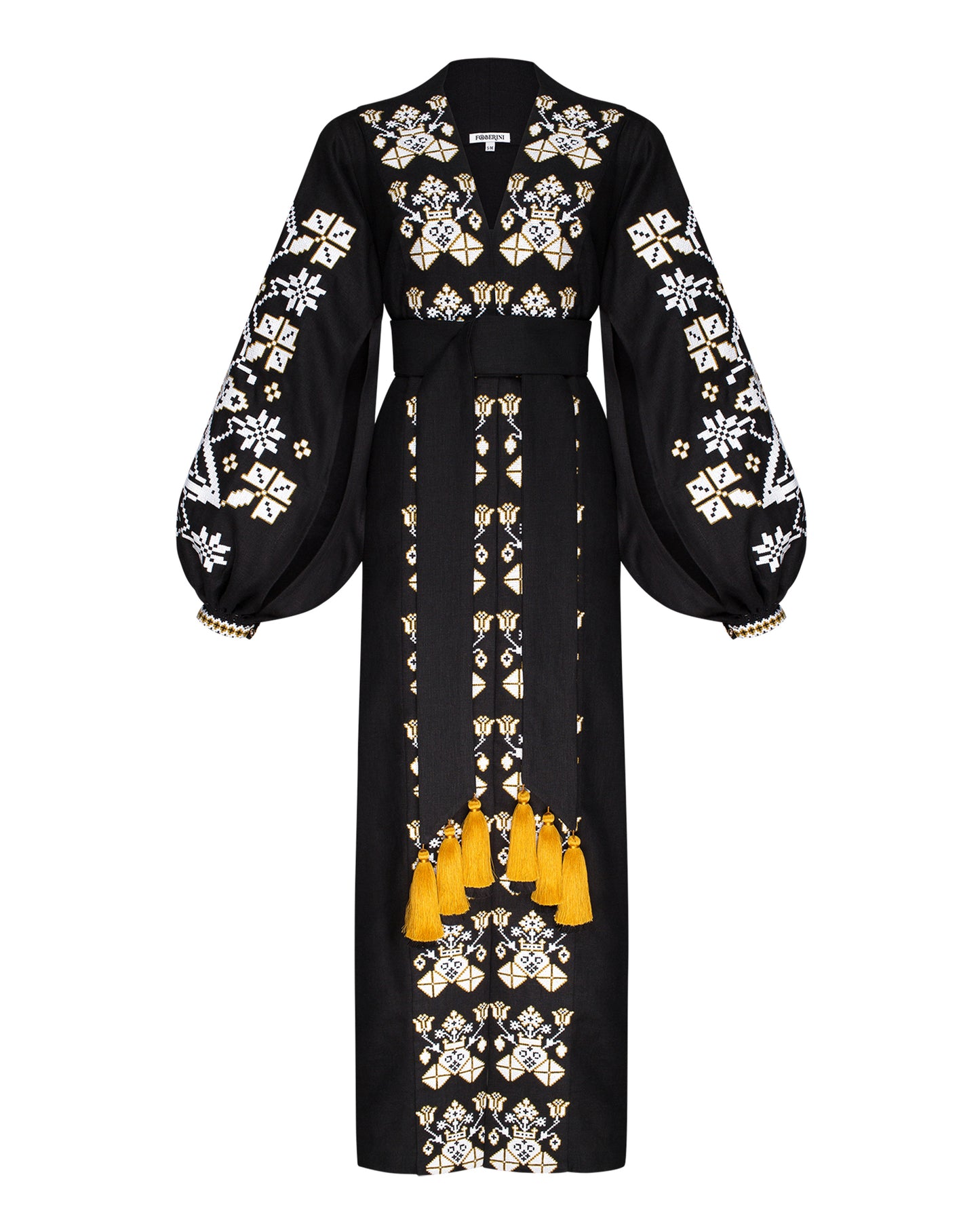 Flower of desert Black Maxi Dress FOBERINI