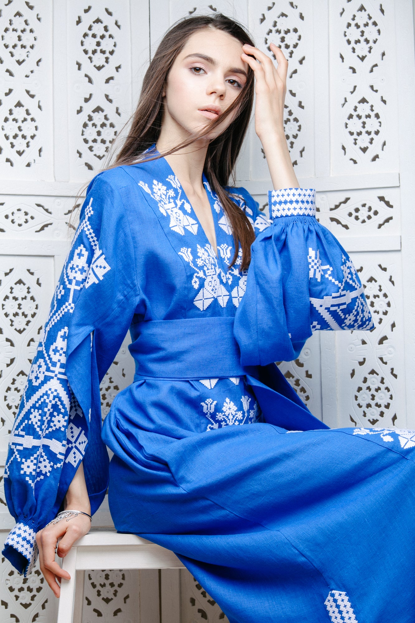 Morning Fog Electric Maxi Dress FOBERINI