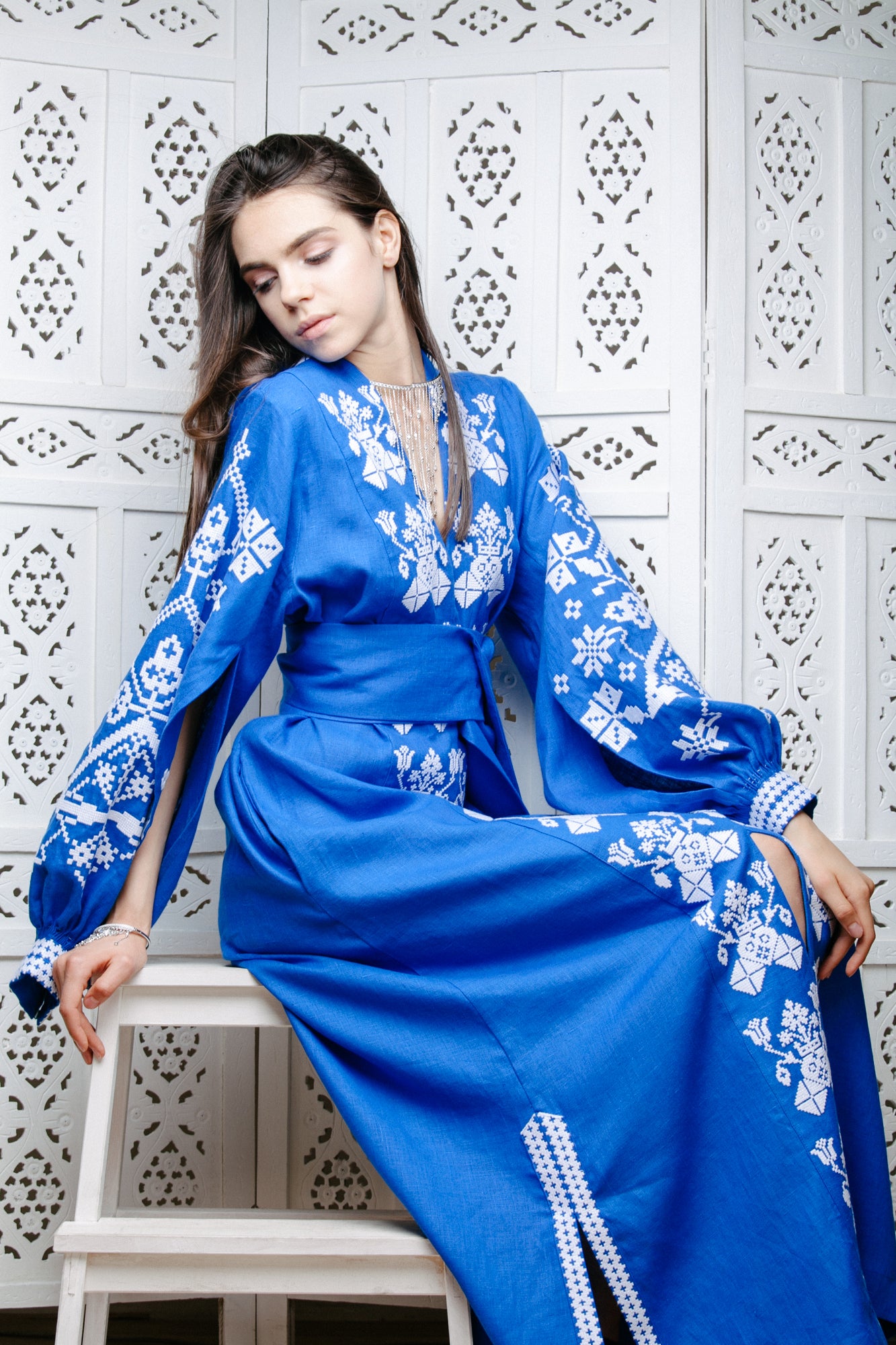 Morning Fog Electric Maxi Dress FOBERINI