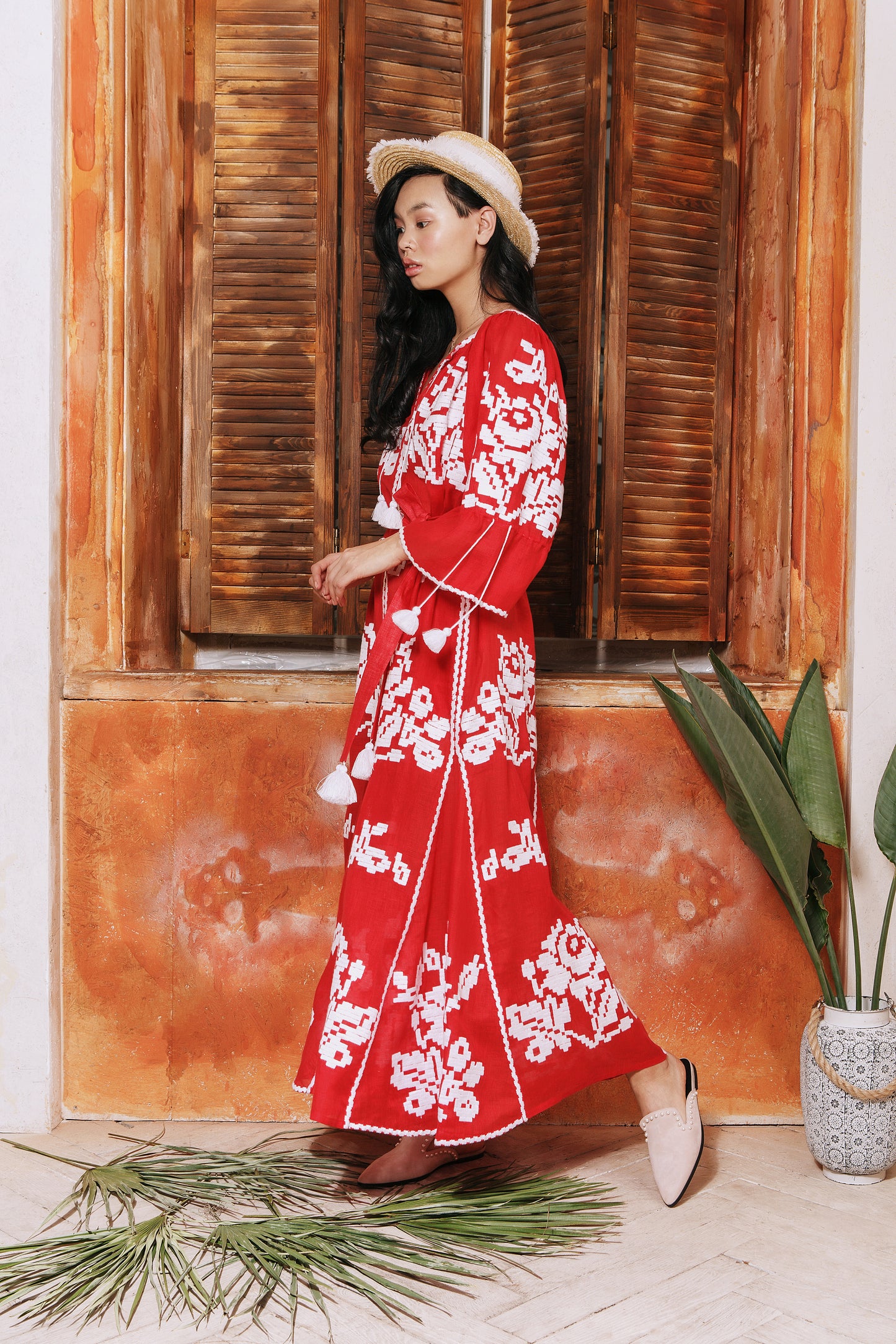 Red Sea Red Maxi Dress FOBERINI