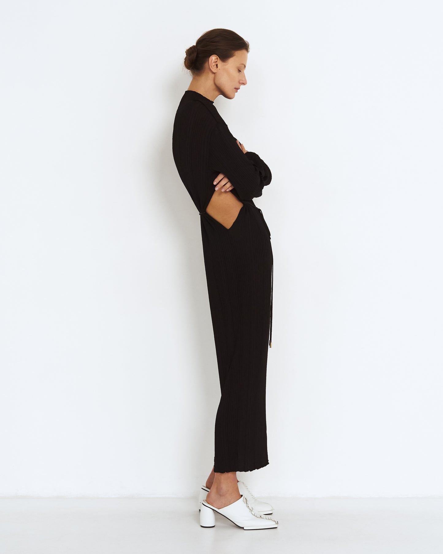 Viscose dress with open sides T.MOSCA