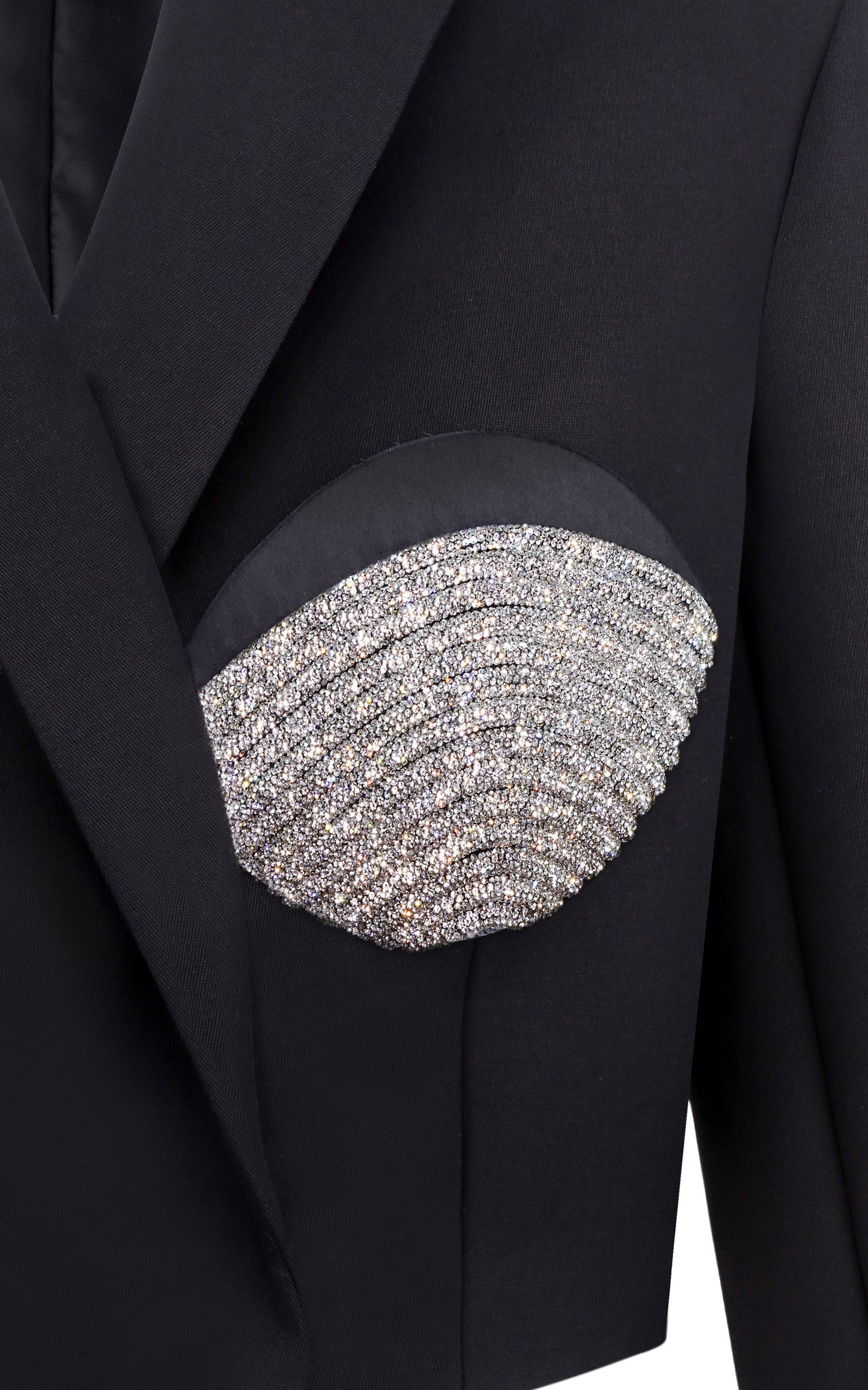 CROPPED OVERSIZED SPIRAL BLAZER Black/Combo NUÉ