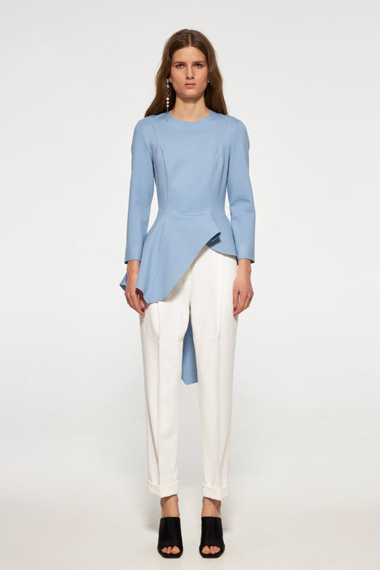 Melted peplum top with sleeves VALERY KOVALSKA