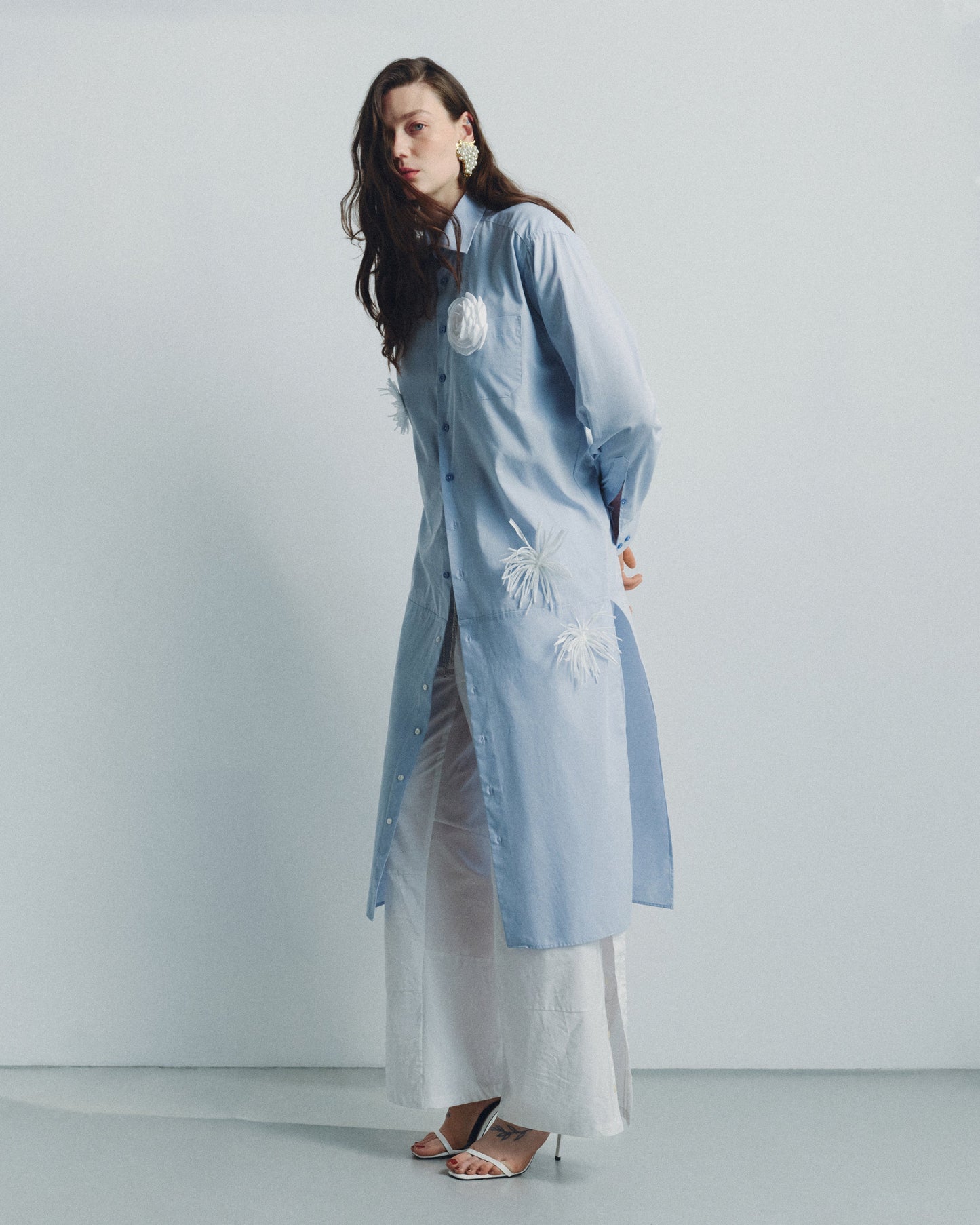 RECYCLED SHIRT-DRESS 83 BL OMELIA