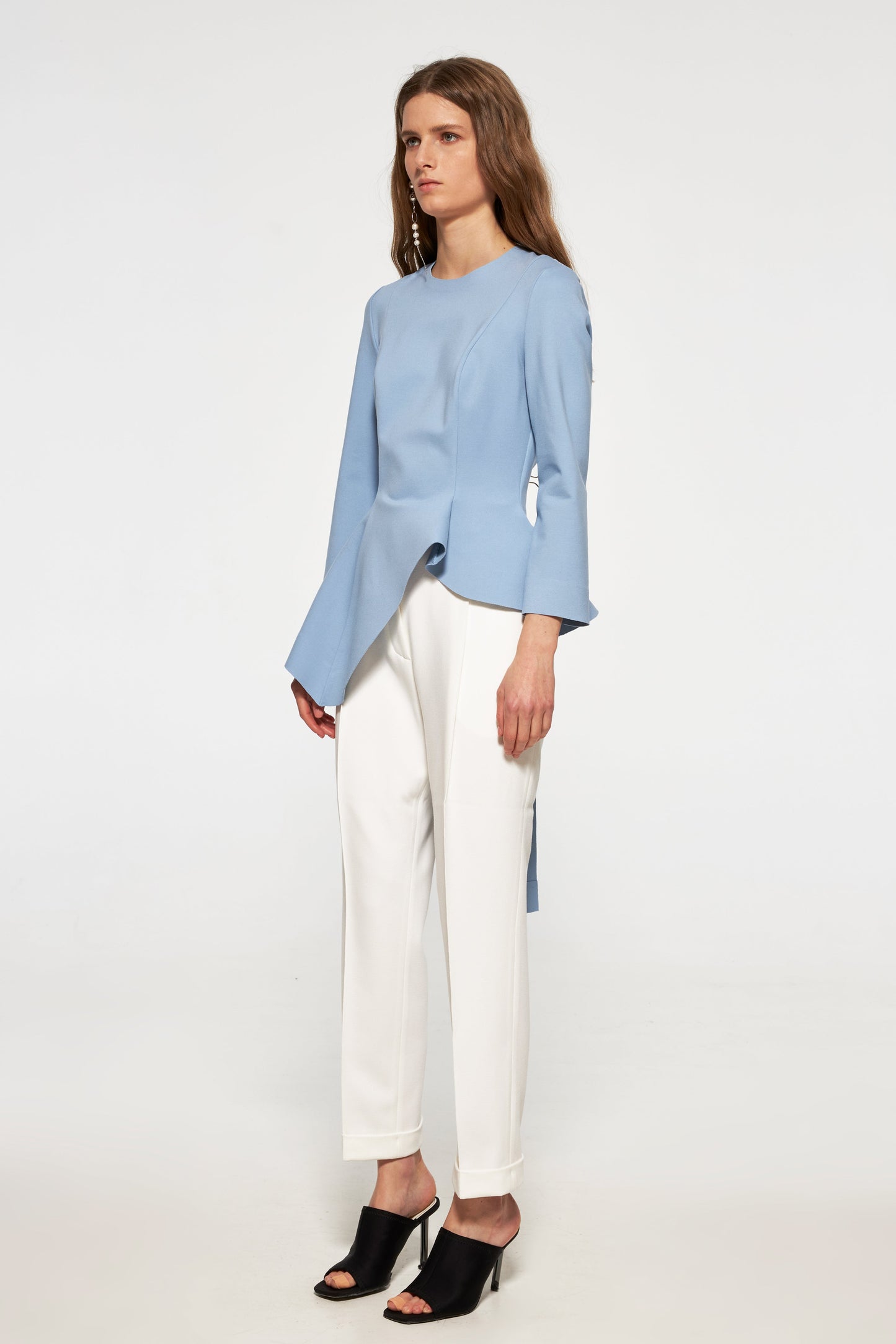 Melted peplum top with sleeves VALERY KOVALSKA