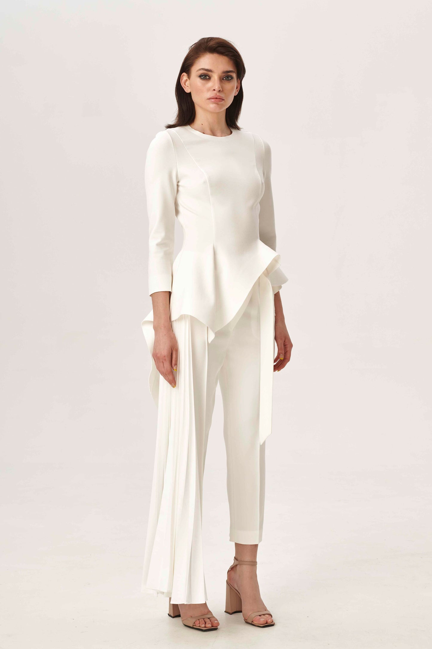 Melted peplum top with sleeves VALERY KOVALSKA