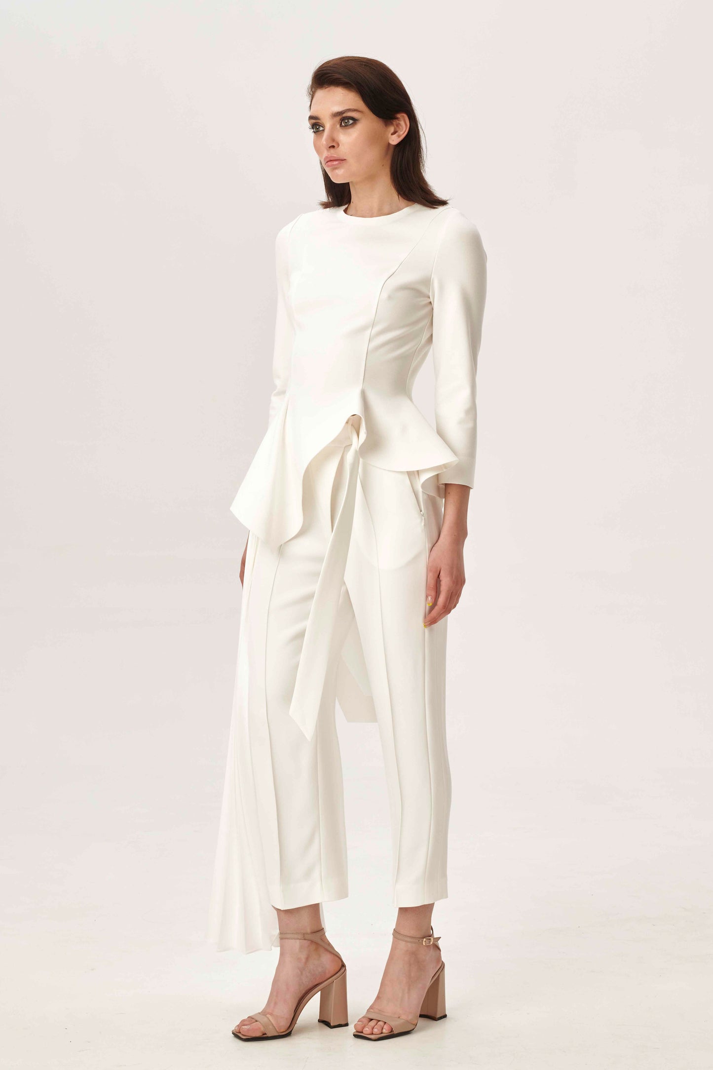 Melted peplum top with sleeves VALERY KOVALSKA
