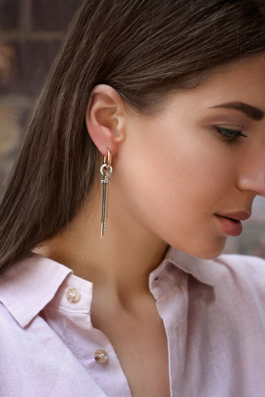 Earrings Gold Link SAMOKISH
