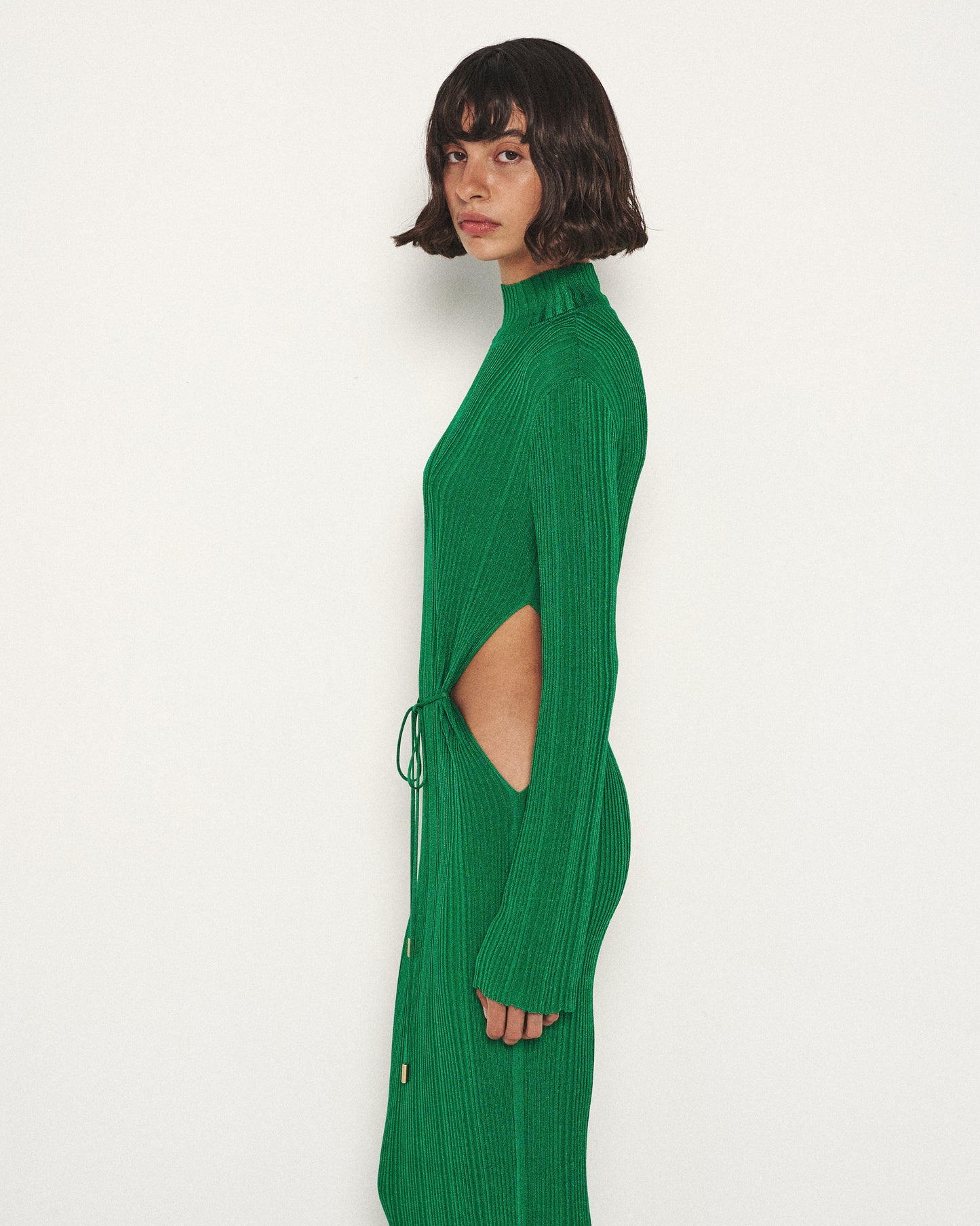 Viscose dress with open sides T.MOSCA