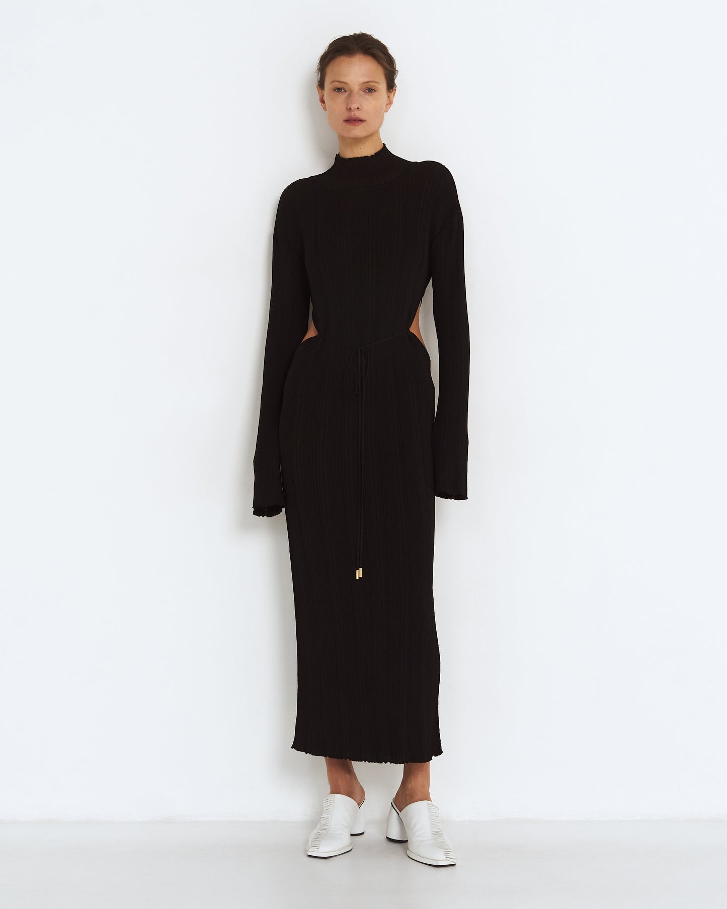 Viscose dress with open sides T.MOSCA