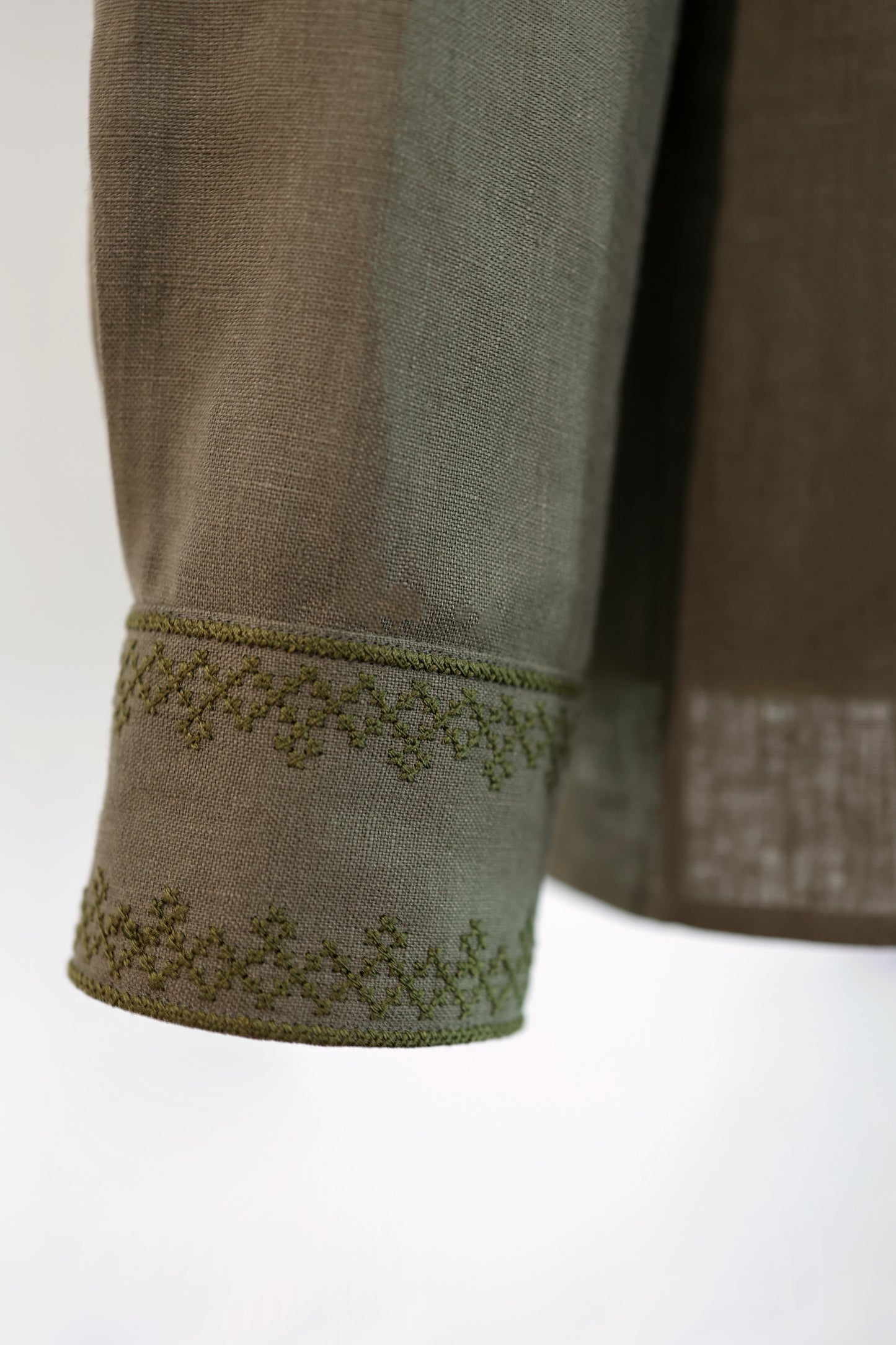 Embroidery shirt Vyshyvanka Khaki INDPOSHIV