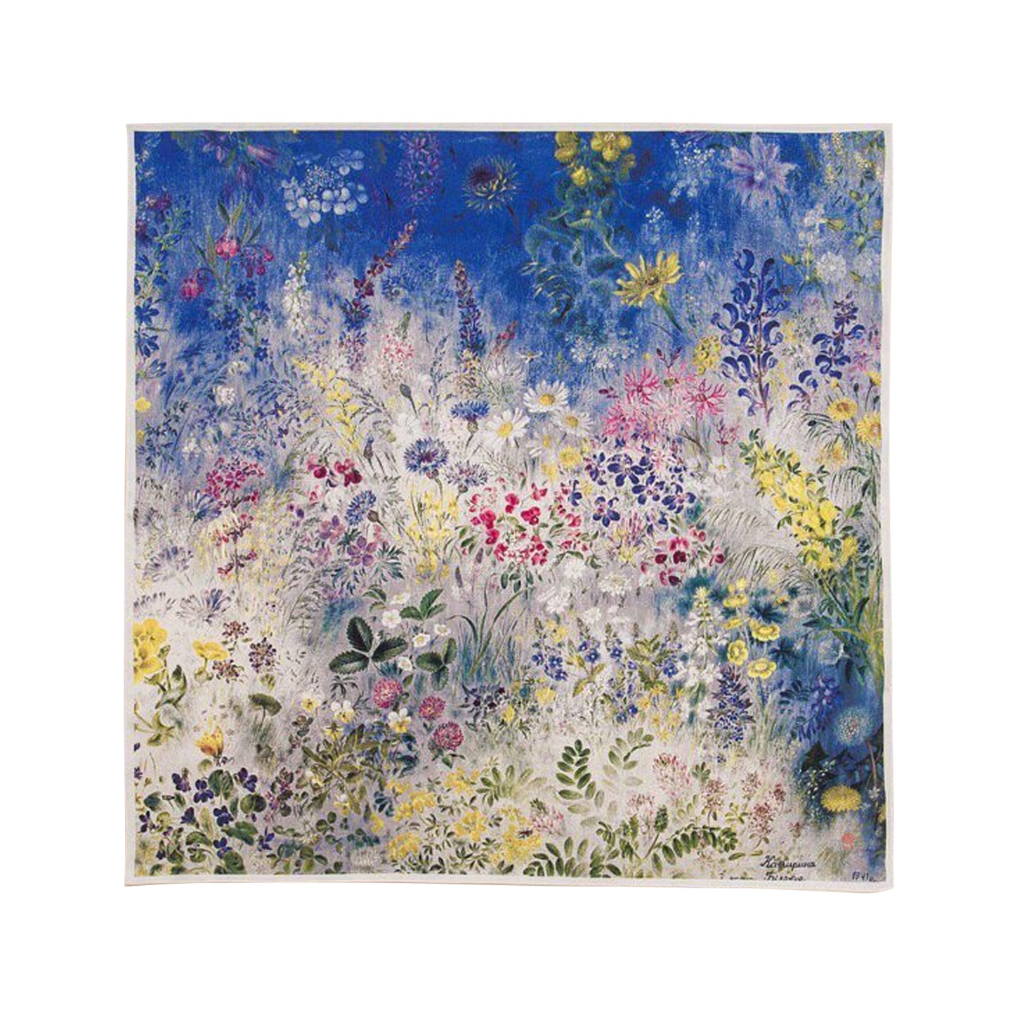 Silk Square Scarf Wild Flowers OLIZ